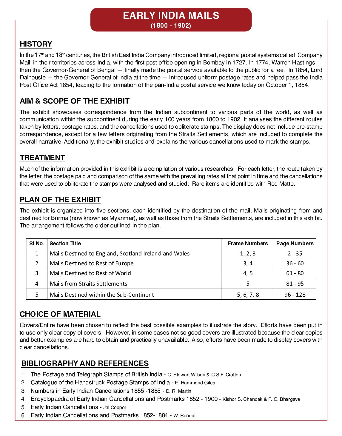 Early India Mails 1800-1902