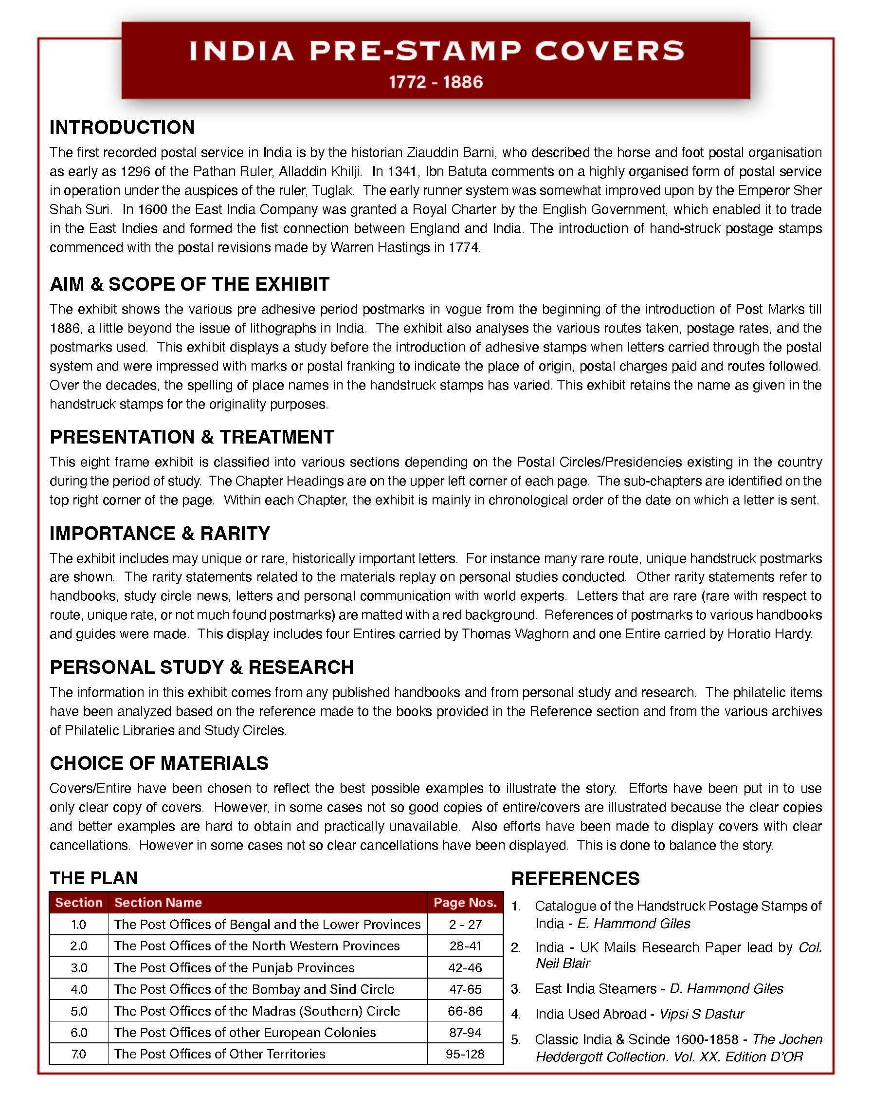 India Pre-Stamp Covers 1772-1886